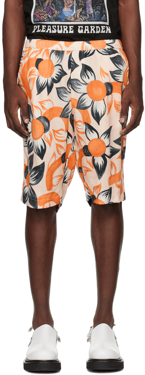 Orange Wildflower Pale Shorts - Image 1