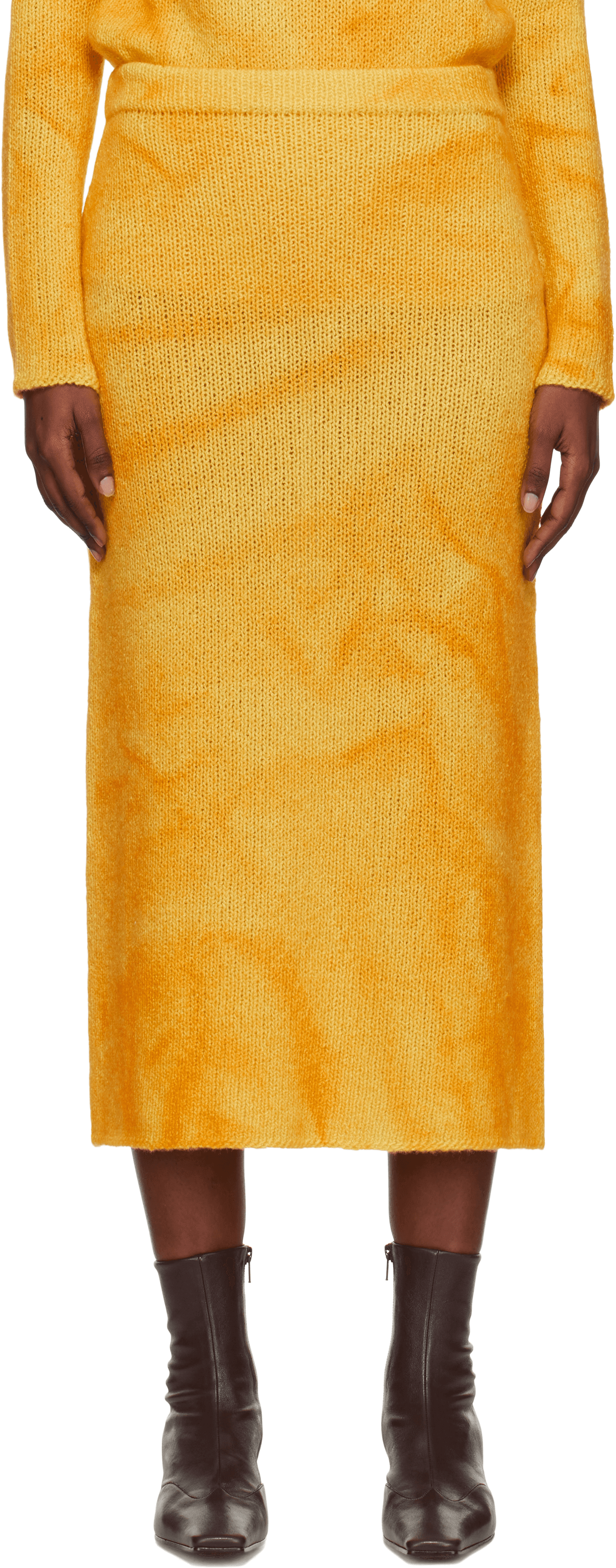 Yellow Dorcas Midi Skirt - Image 1