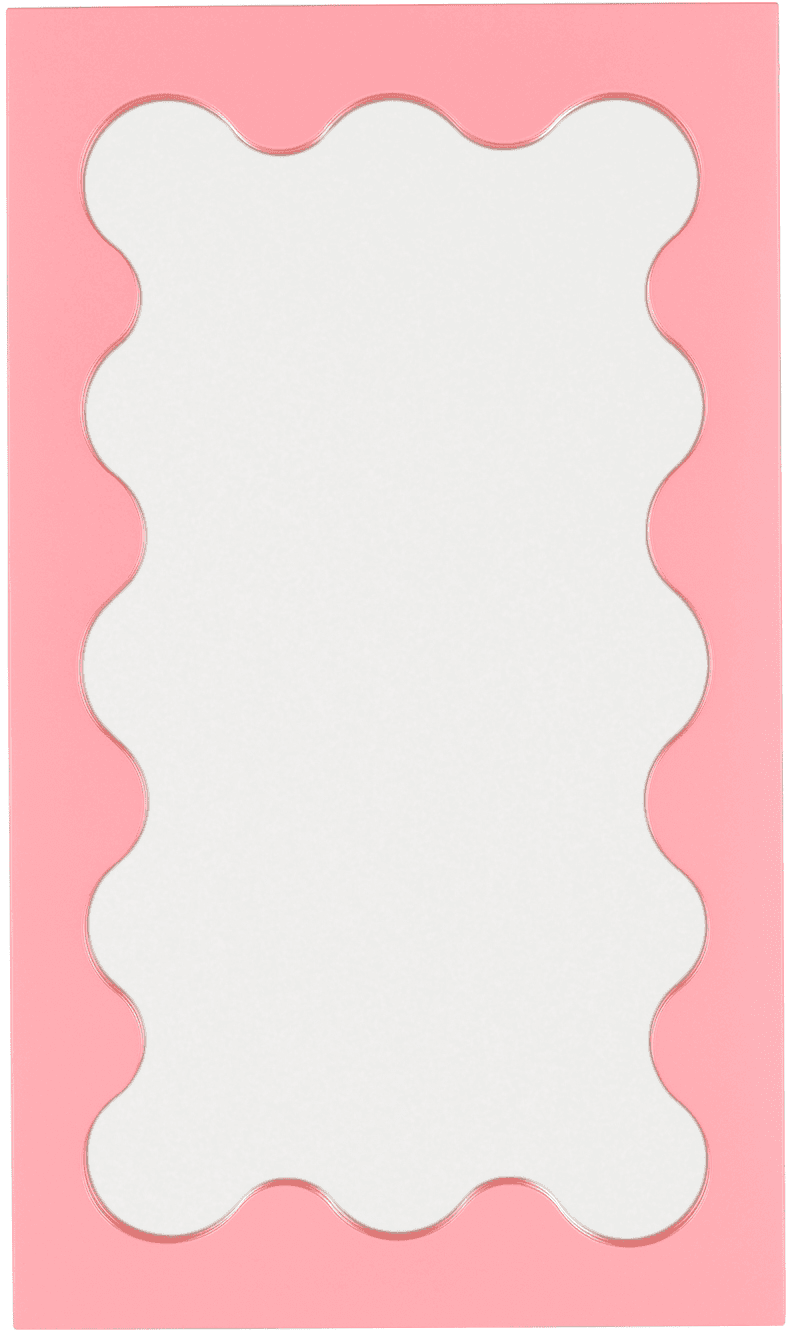 SSENSE Exclusive Pink Curvy Mini Mirror - Image 1