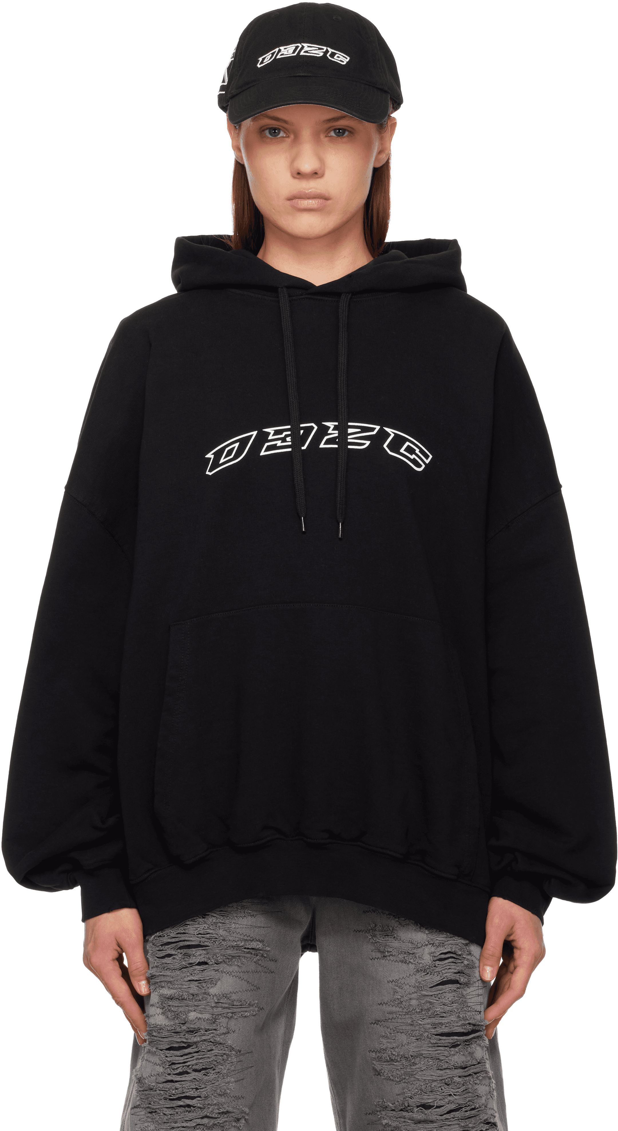 Black "Hansel And Gretel" Oversized Hoodie - Image 1