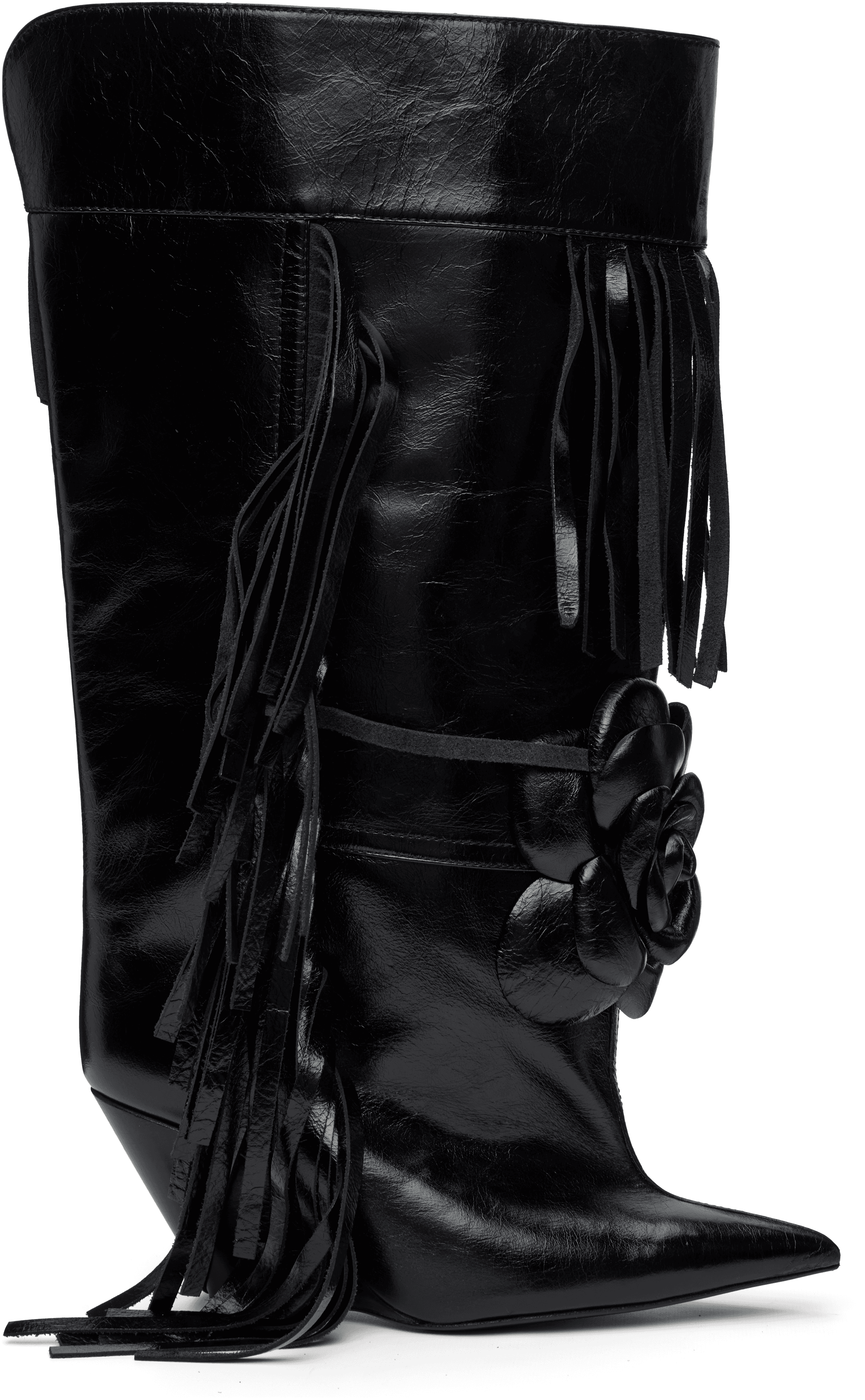 Black Rose Tall Boots - Image 1