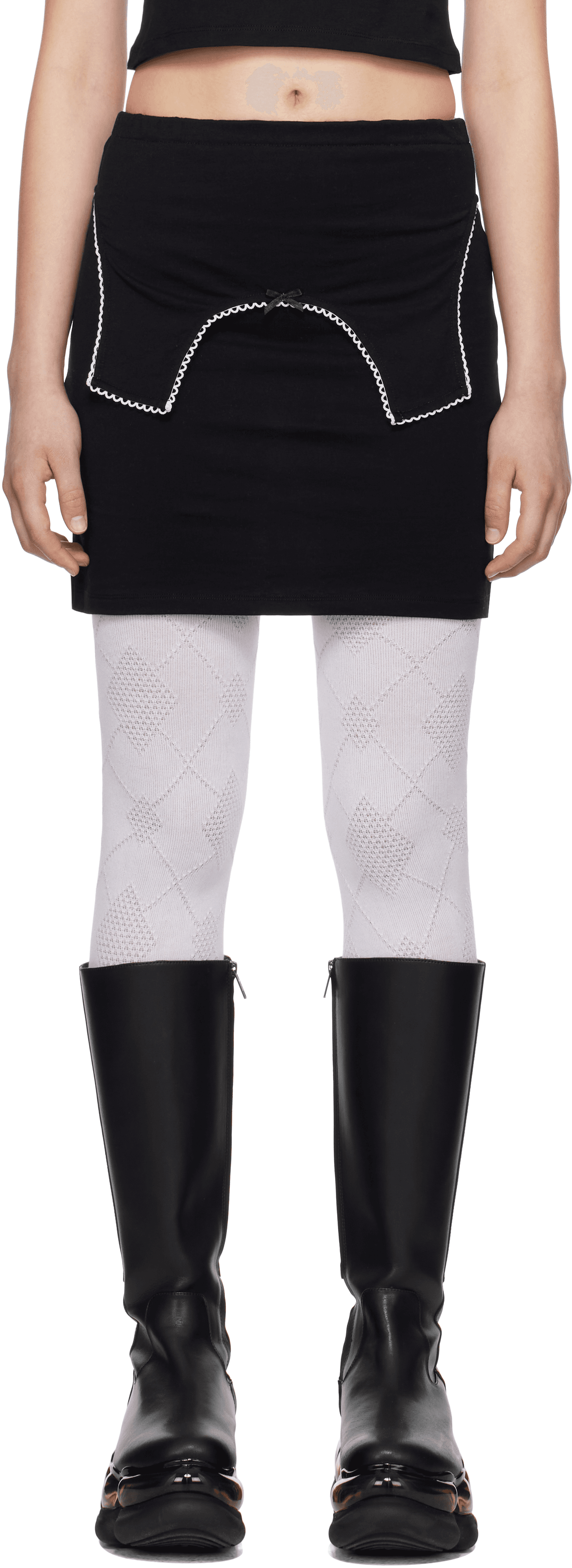 SSENSE Exclusive Black JennyFax Edition Sister Miniskirt - Image 1