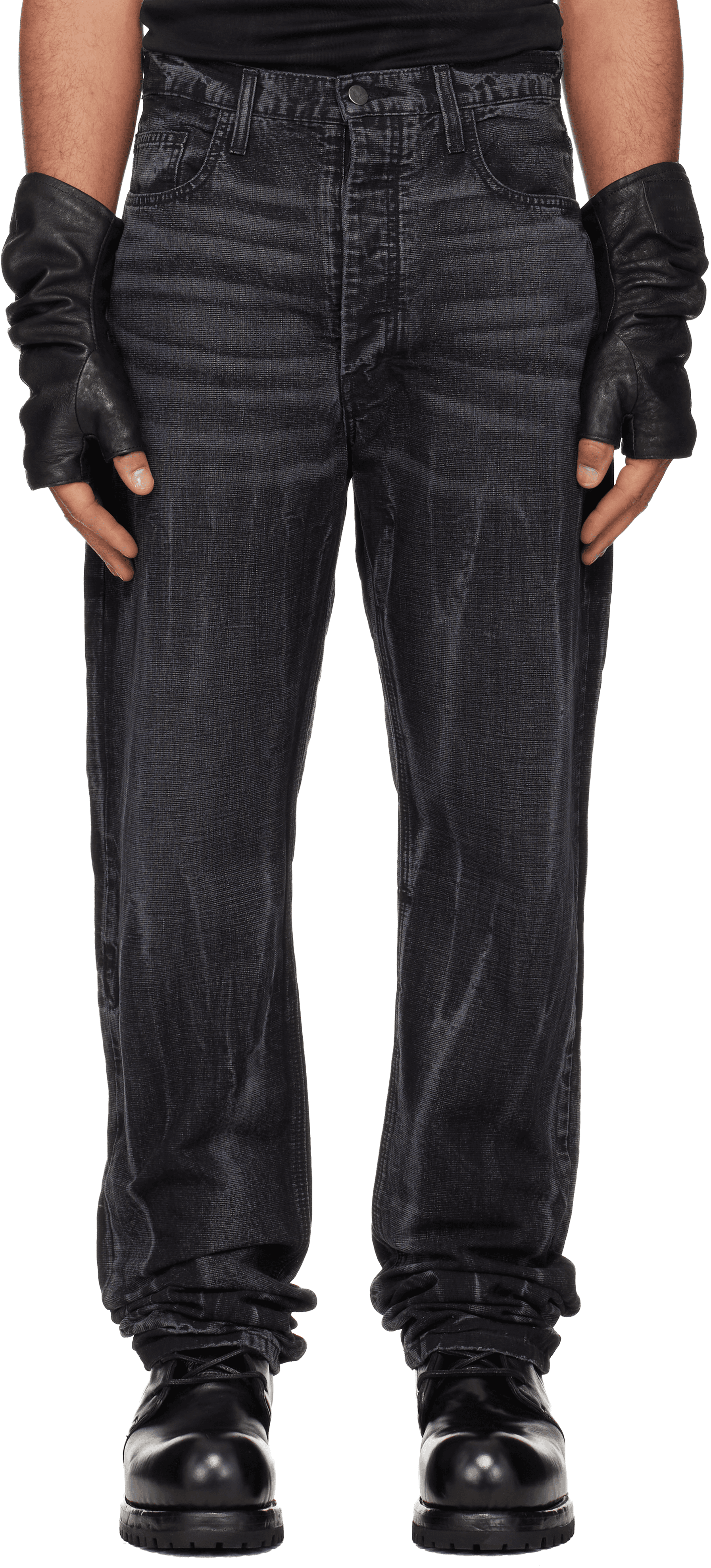 Black Classic Straight Leg Jeans - Image 1