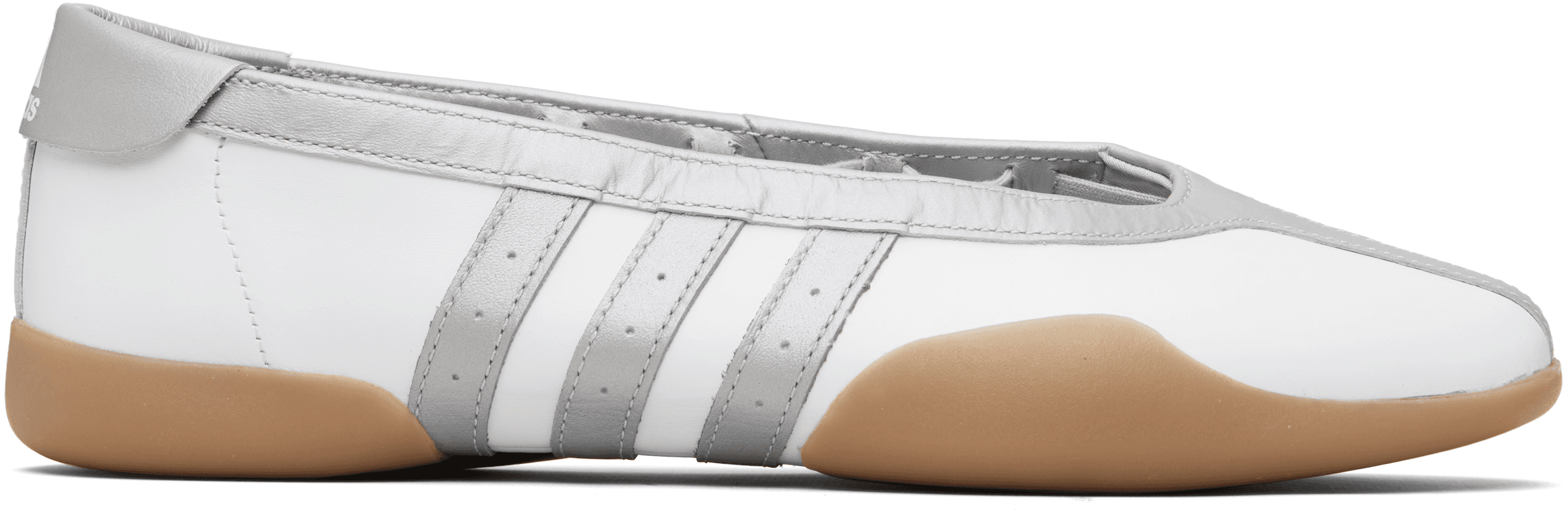 White & Gray Taekwondo Mei Ballerina Flats - Image 1