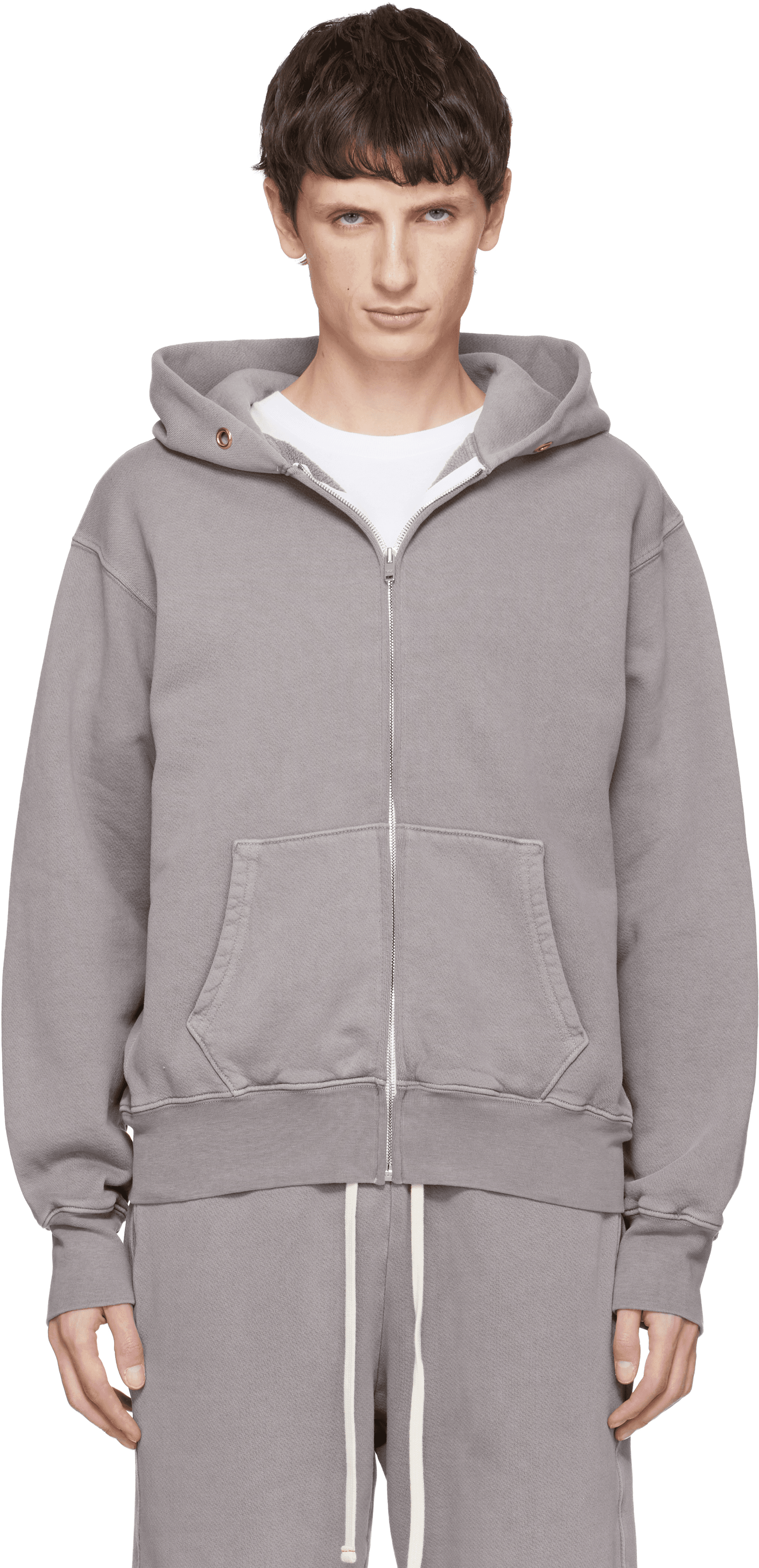 Gray Heavyweight Zip Hoodie - Image 1