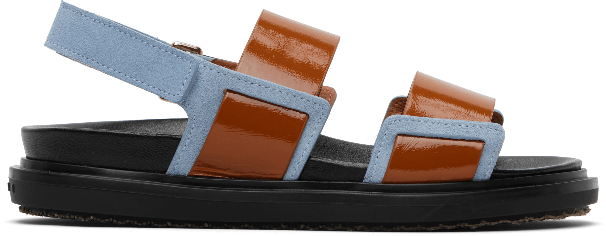 Tan & Blue Fussbett Sandals - Image 1