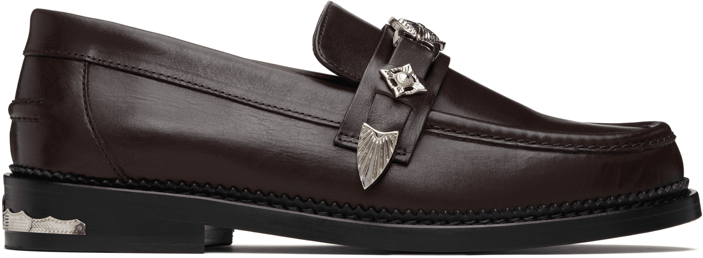 SSENSE Exclusive Brown Metal Loafers - Image 1