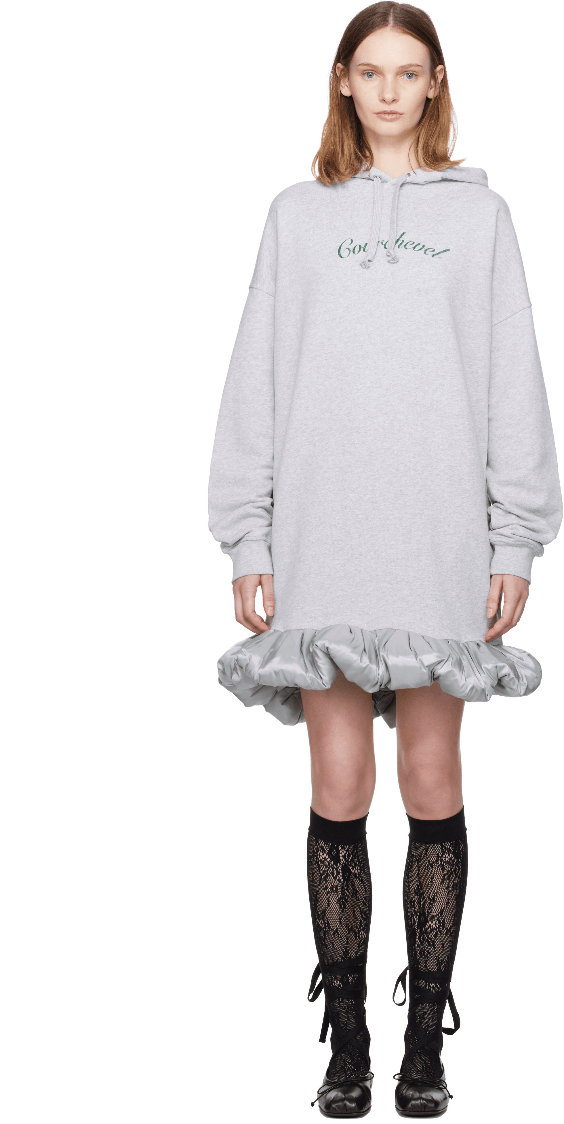 Gray 'Courchevel' Hoodie Midi Dress - Image 1