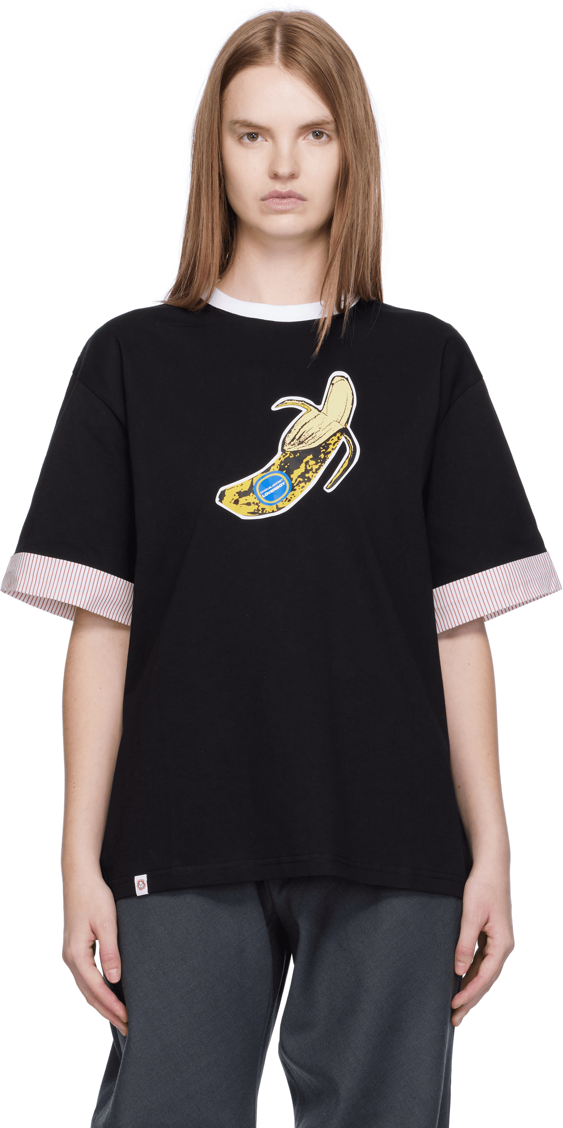 Black Turn Up T-shirt - Image 1