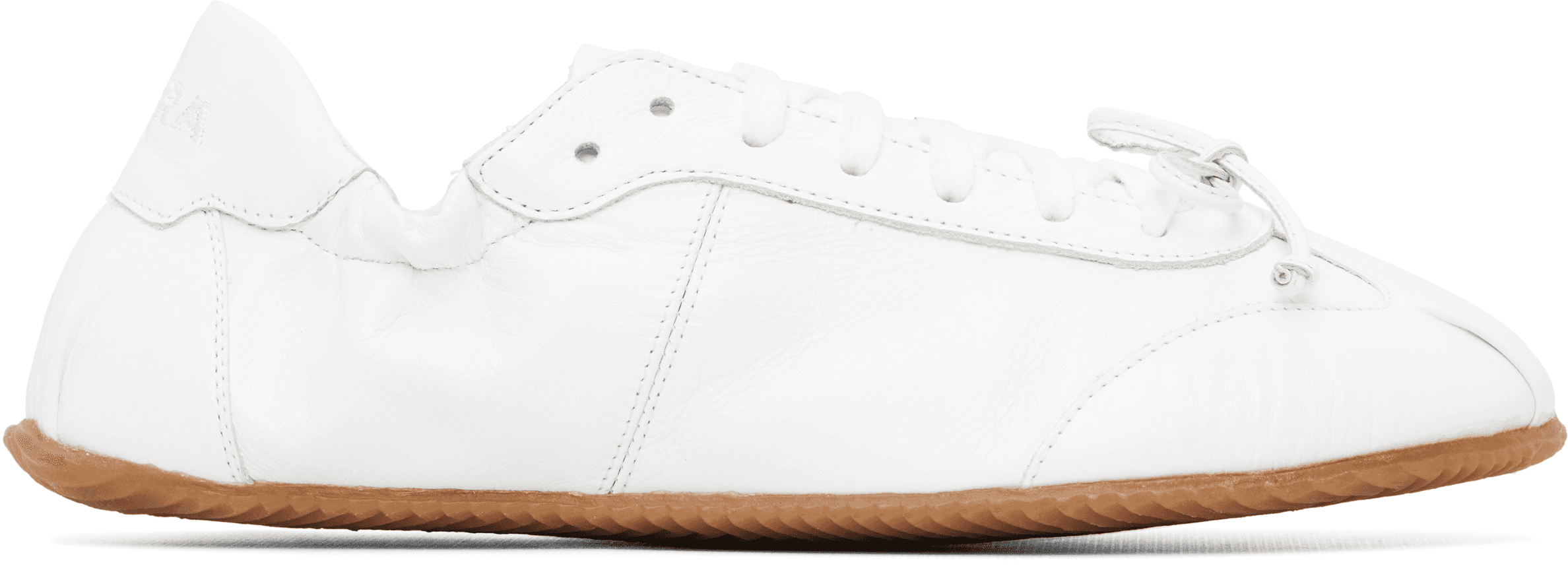 White Ballerina Leather Sneakers - Image 1