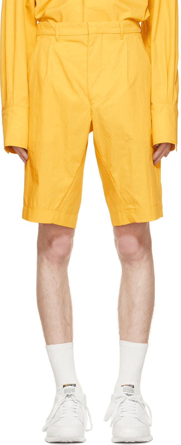 Yellow Cotton Shorts - Image 1