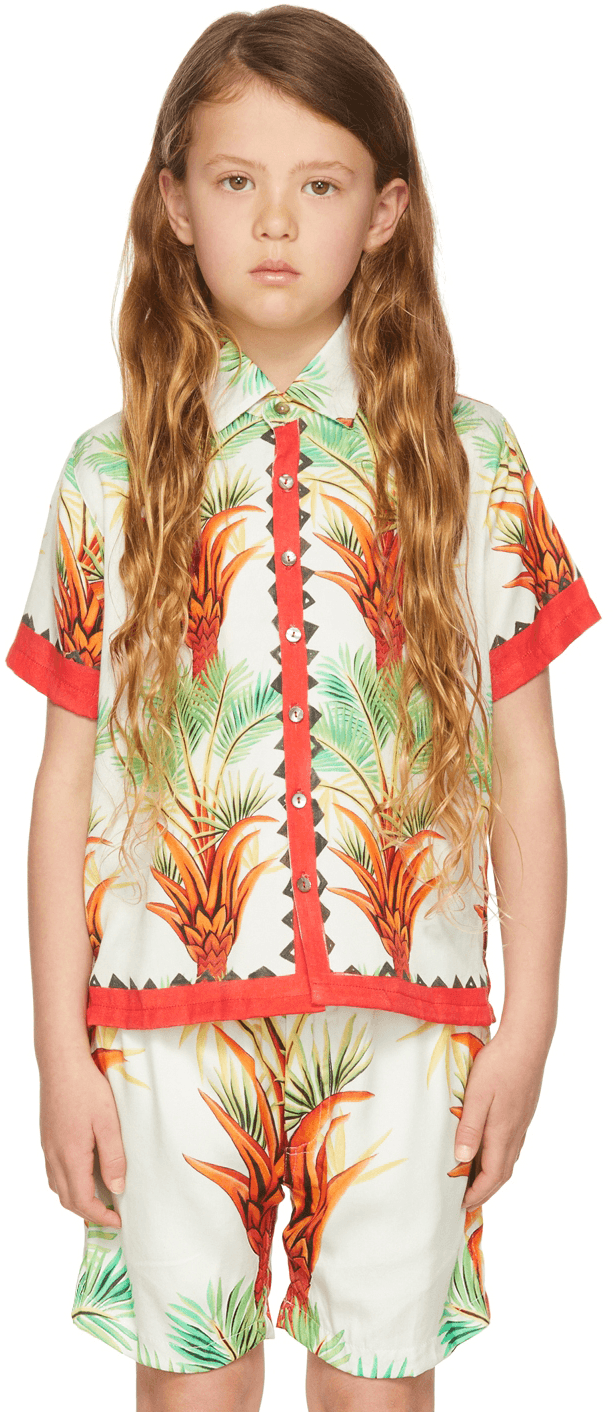 SSENSE Exclusive Kids Date Palm Short Sleeve Shirt - Image 1
