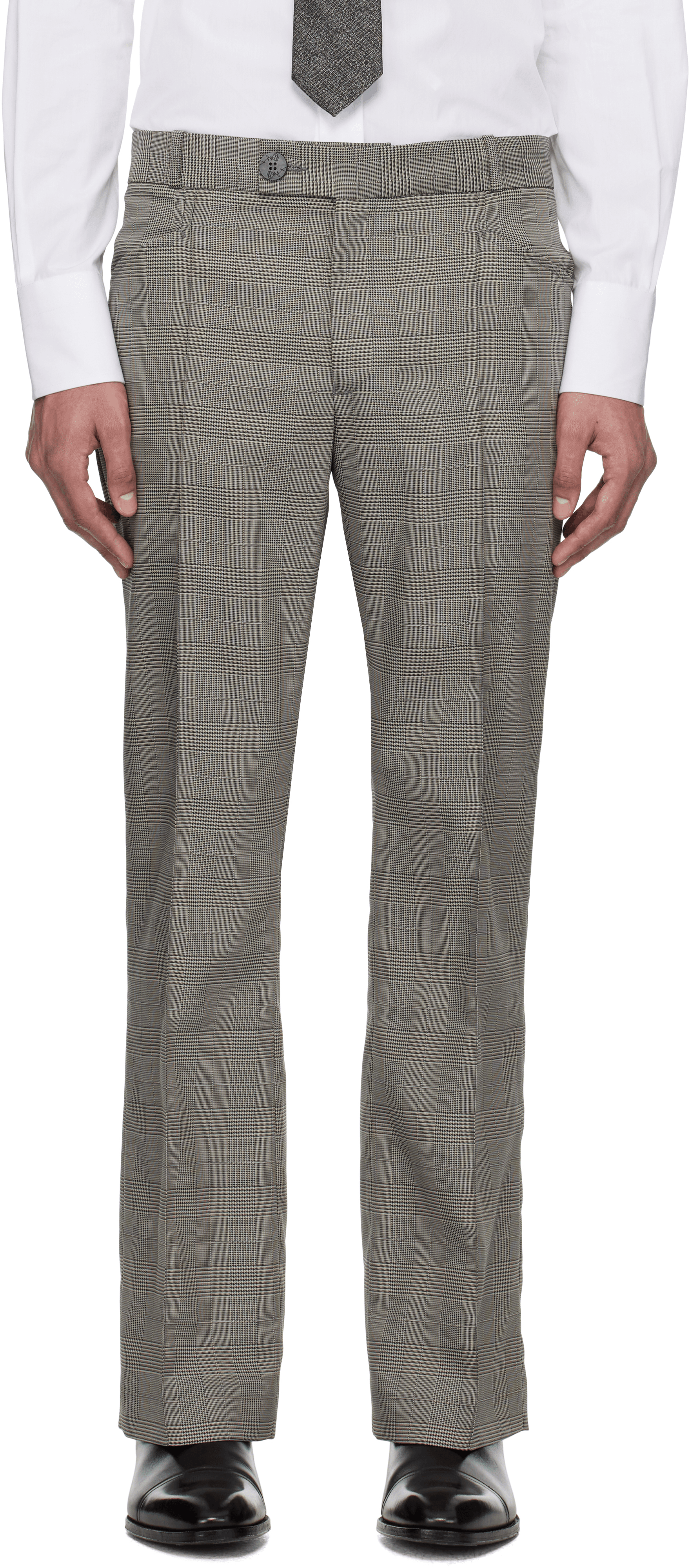Gray Flare Trousers - Image 1