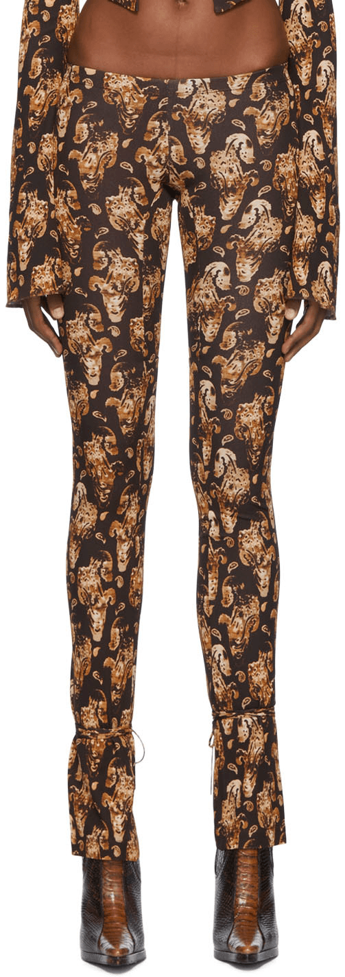 Brown Perse Trousers - Image 1