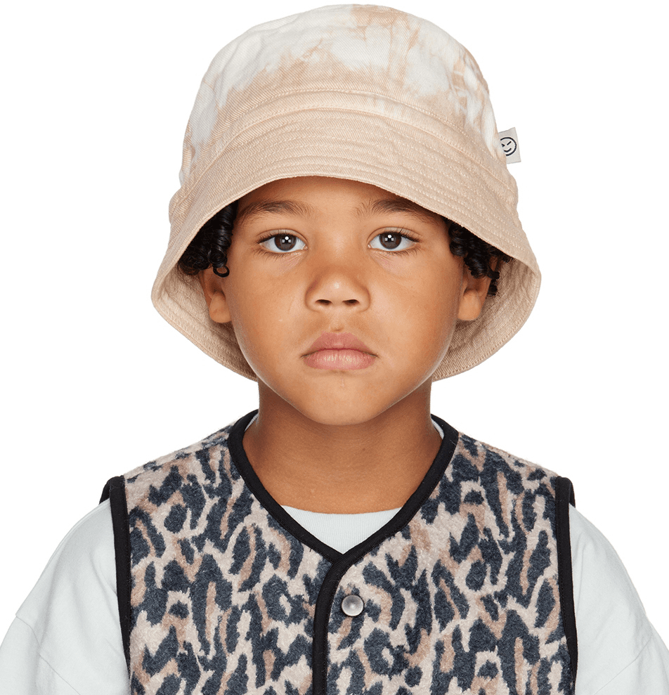 Kids Pink Denim Wave Bucket Hat - Image 1