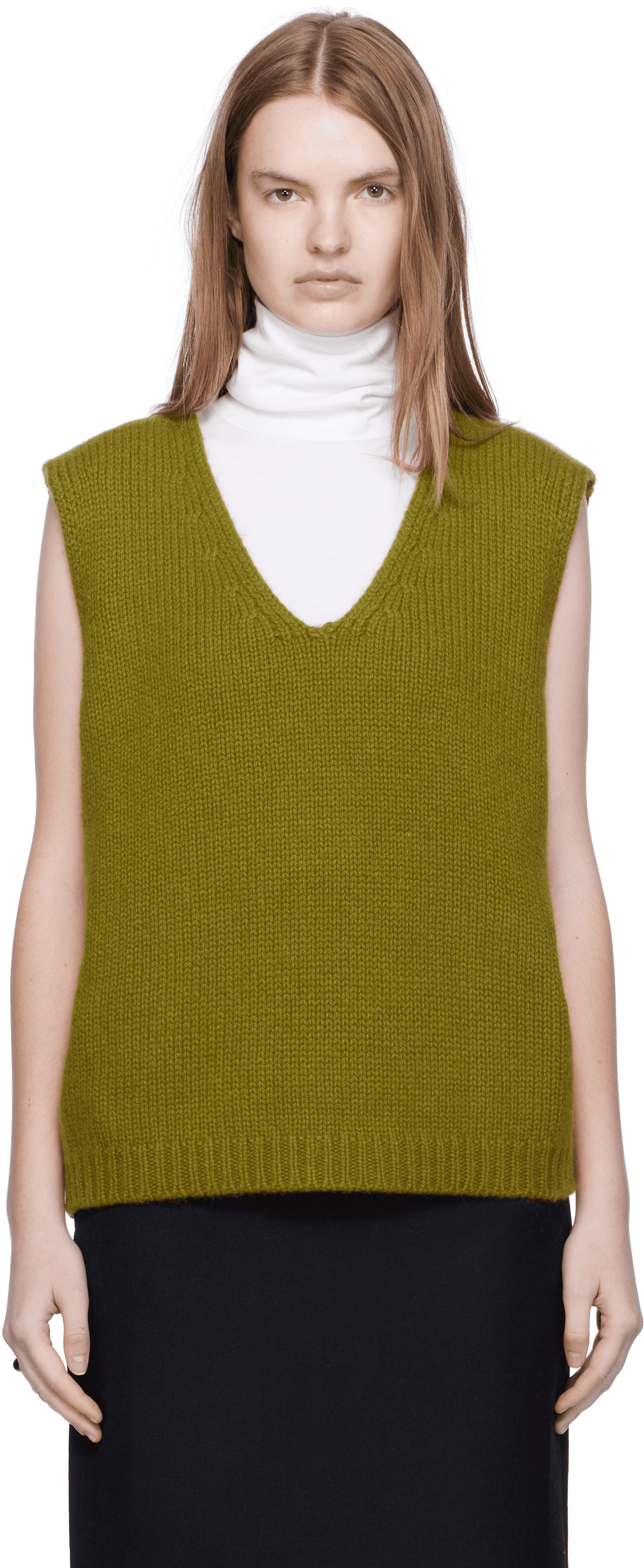 Green Cashmere Knit Vest - Image 1