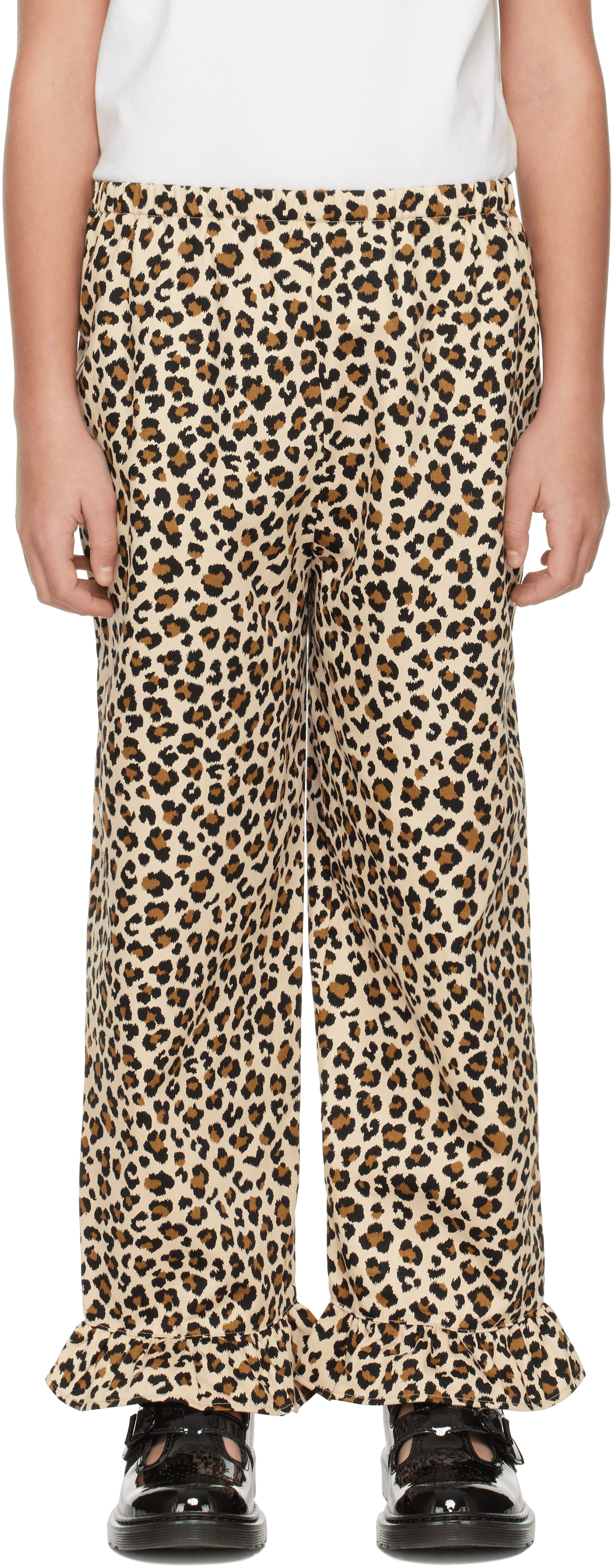 SSENSE Exclusive Kids Beige & Brown Moe Trousers - Image 1