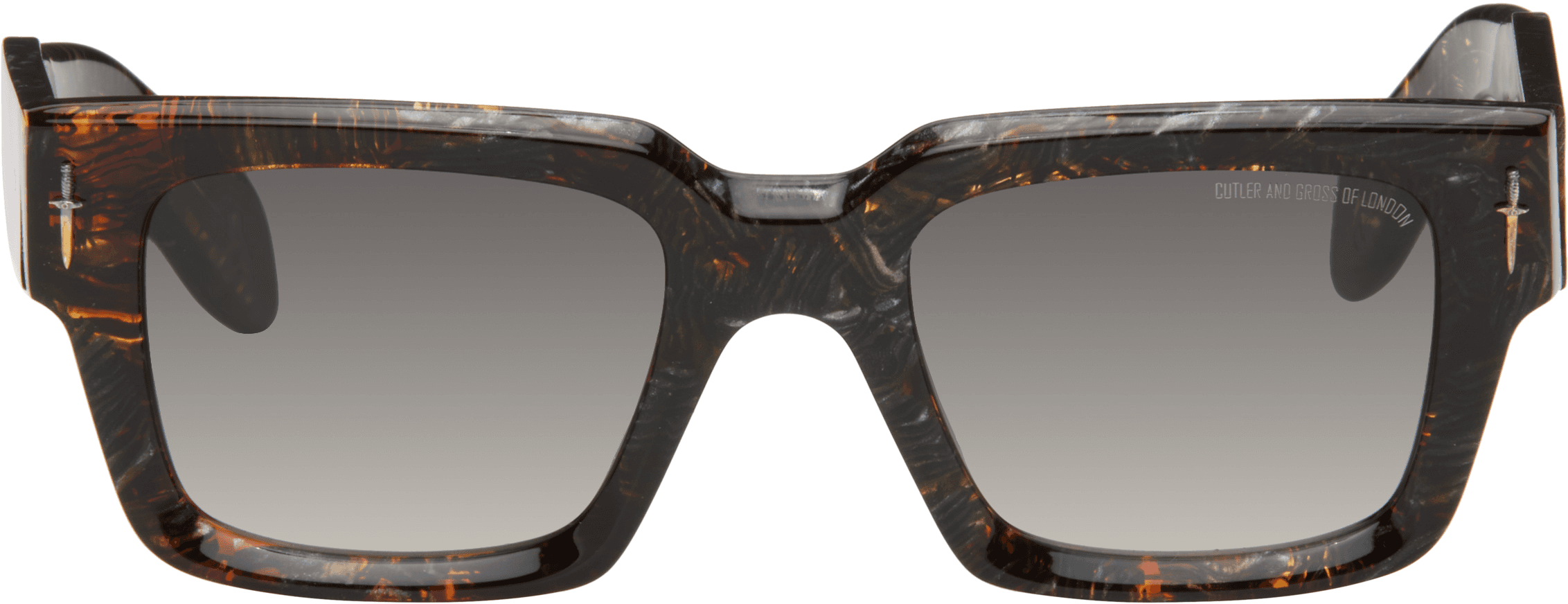 Brown & Black The Great Frog Edition Titan Square Sunglasses - Image 1
