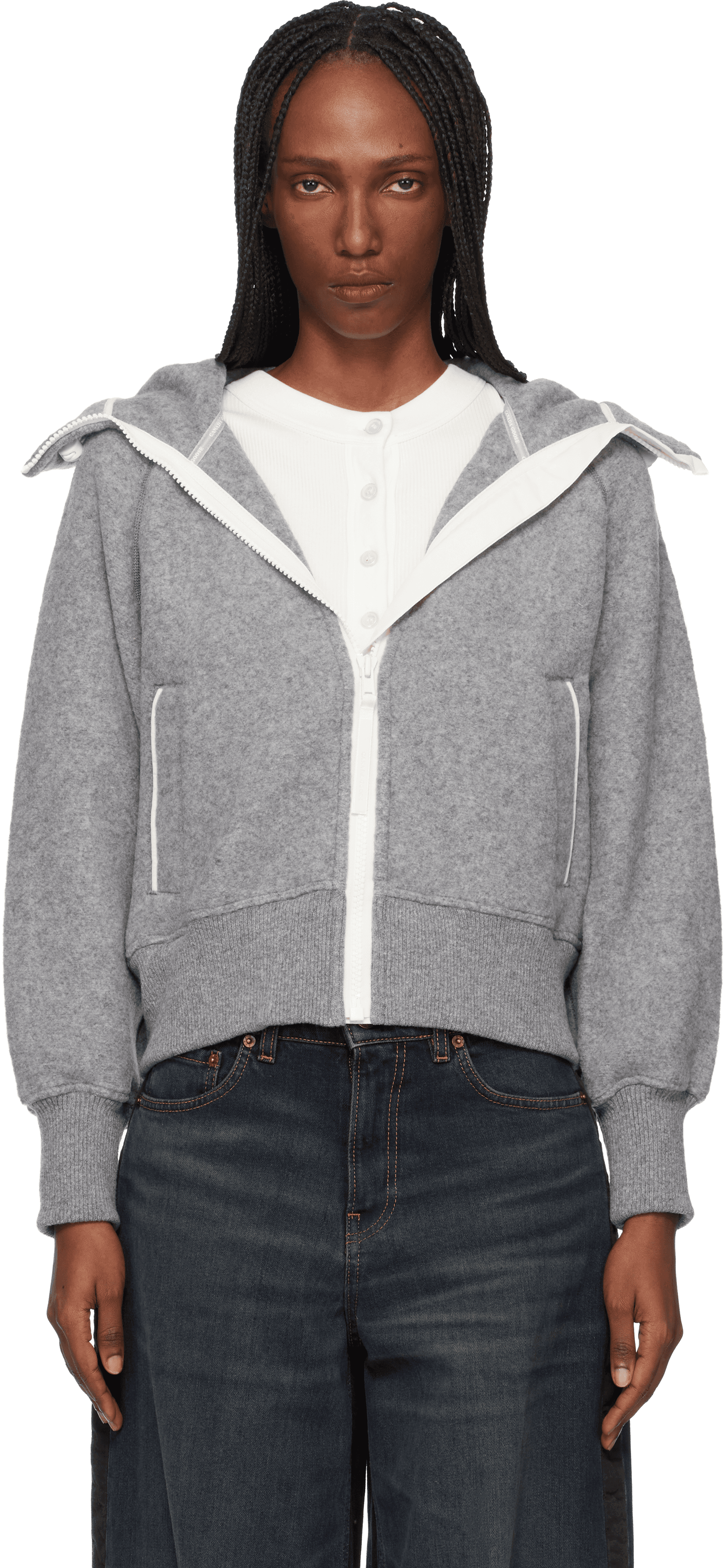 Gray 'White Label' Chilliwack Bomber Jacket - Image 1