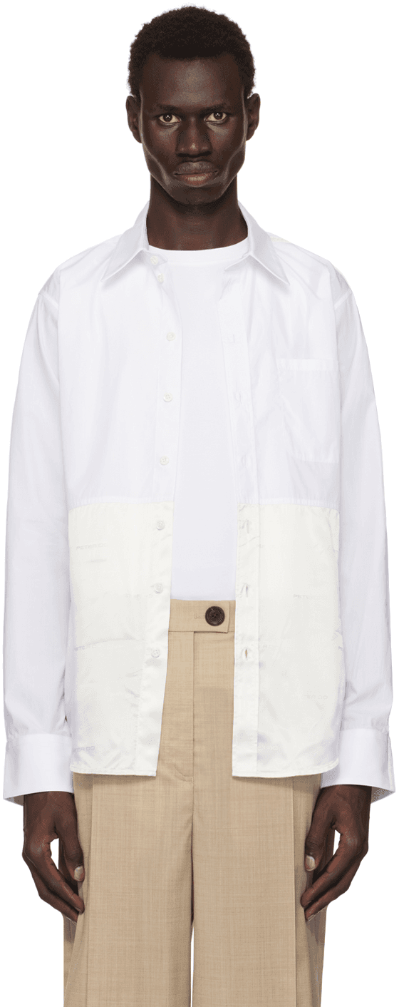 White & Off-White Combo Office Shirt - Image 1