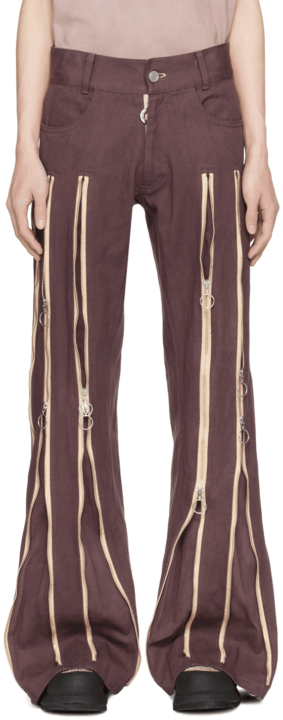 Brown Adjustable Fit Jeans - Image 1