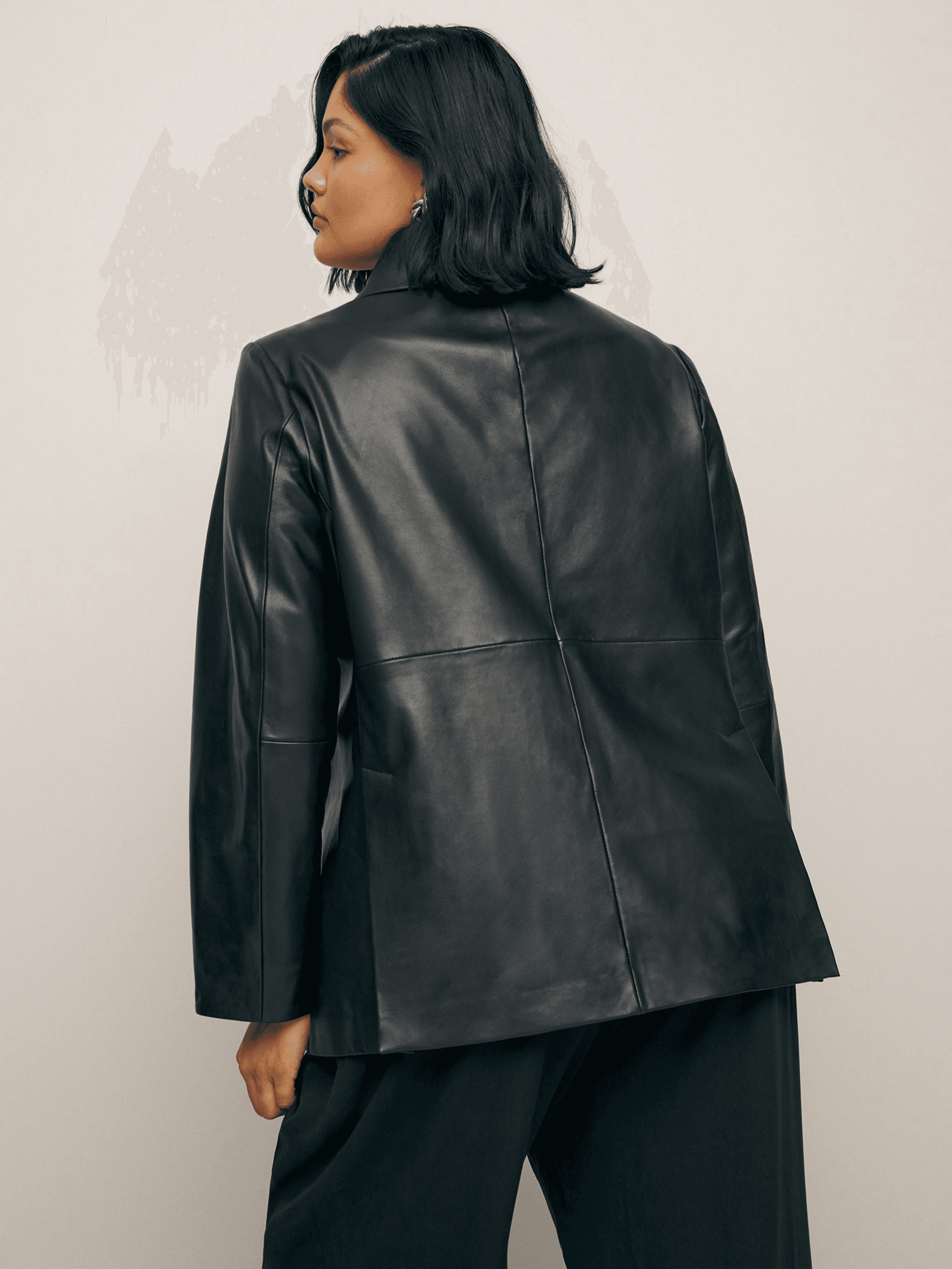 Veda Dalia Relaxed Leather Blazer Es - Image 1