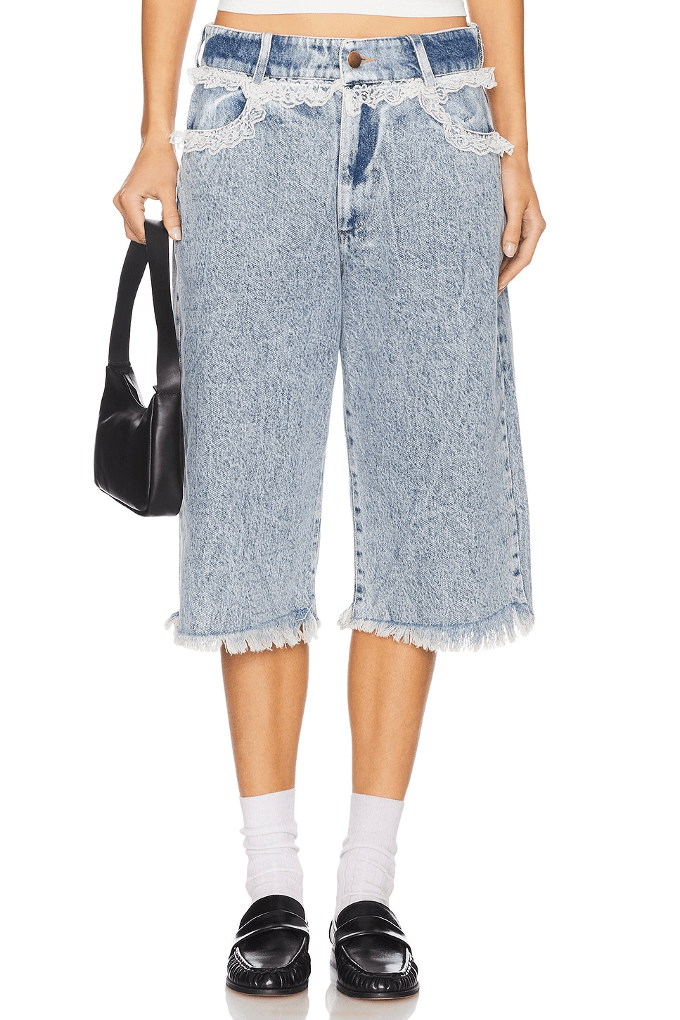 Sid Lace Trim Long Shorts - Image 1