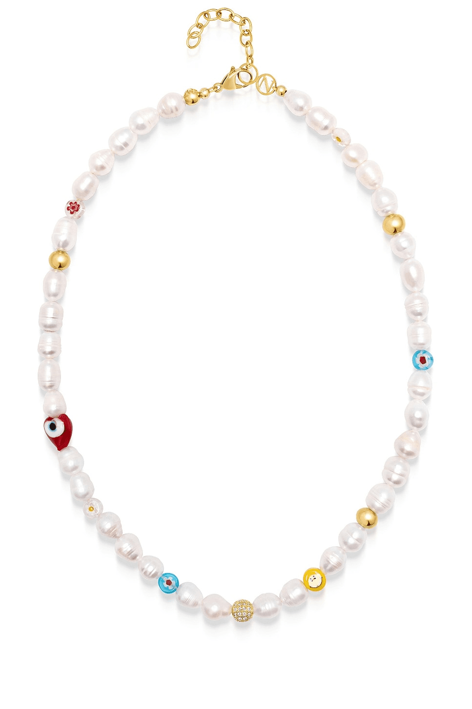 Smiley Face Pearl Necklace - Image 1