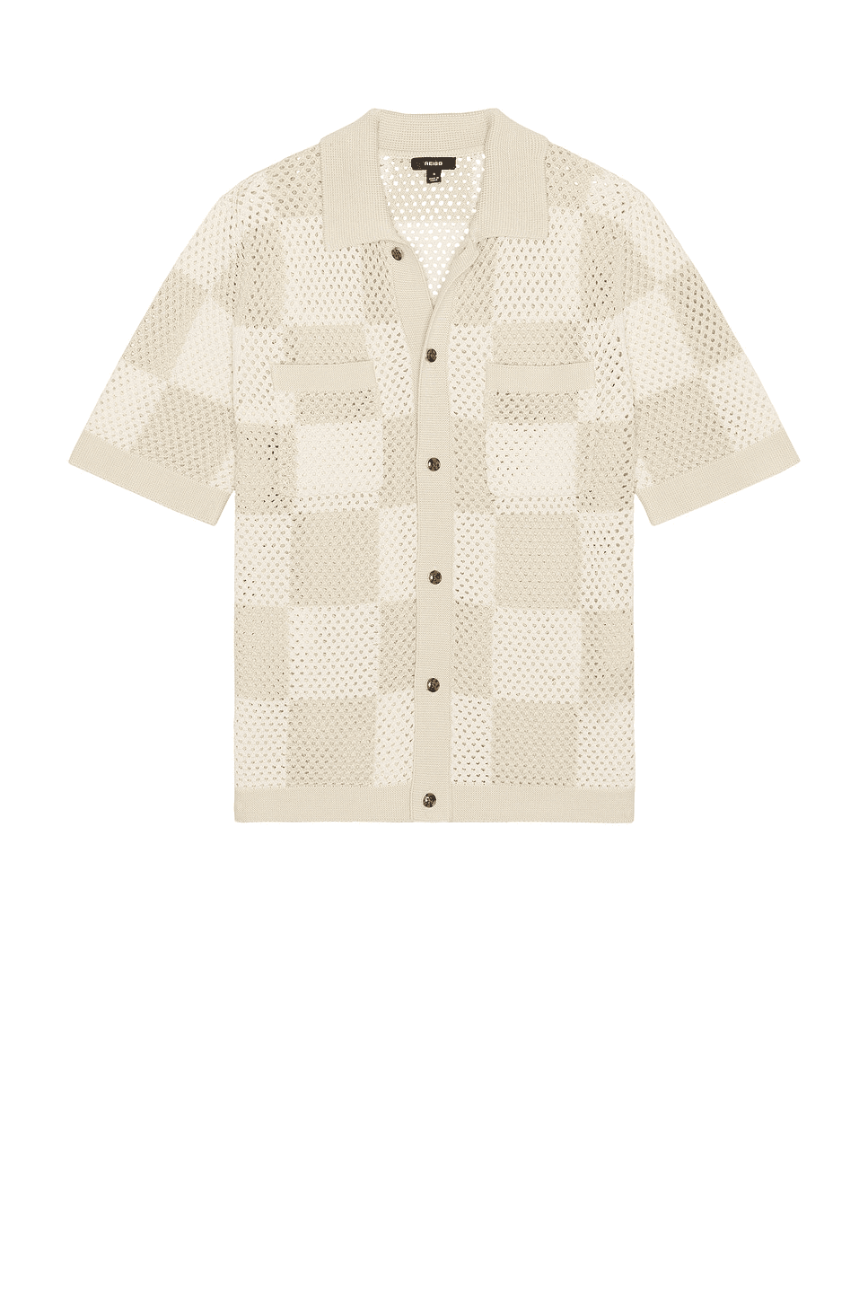 Alfred Open Knit Button Down Shirt - Image 1