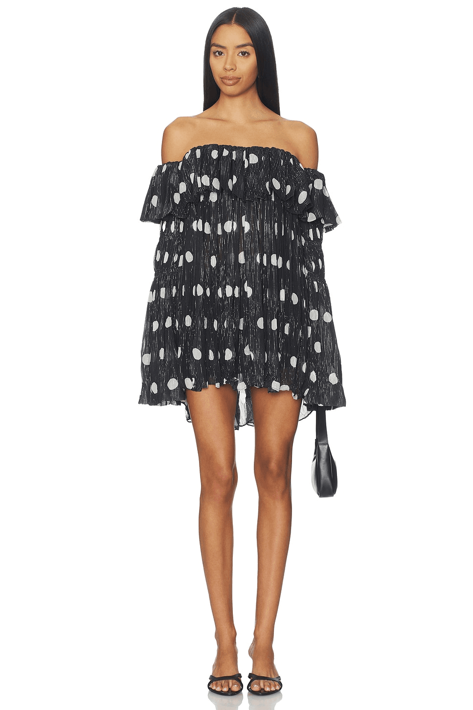 Off-shoulder Long Sleeve Faux Sweater Top - Image 1