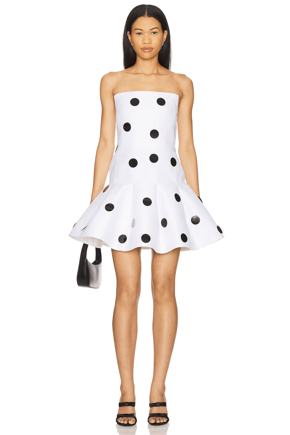 Strapless Flare Mini Dress - Image 1