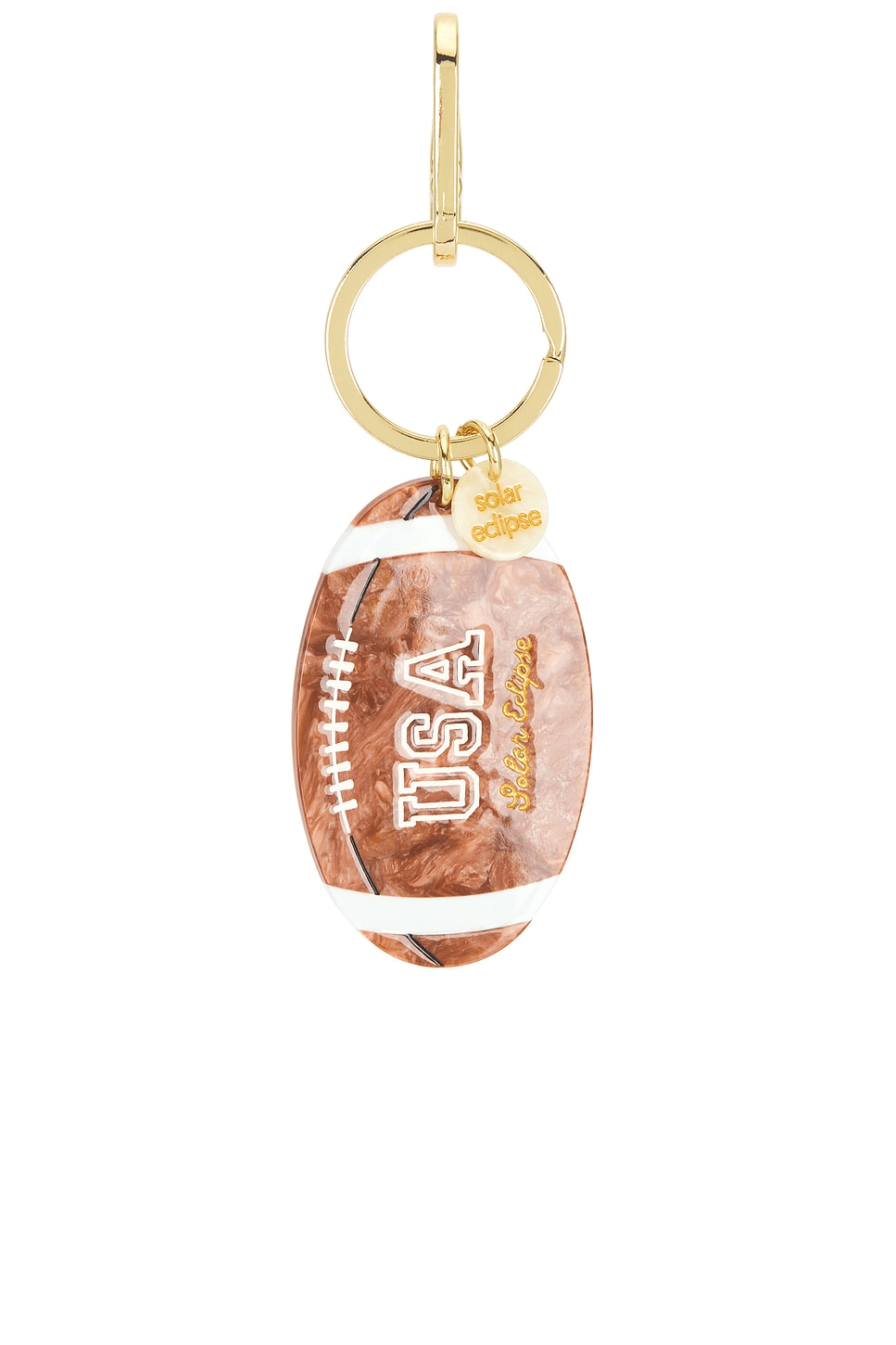 Hand-Painted Vintage Football Bag Charm - Image 1