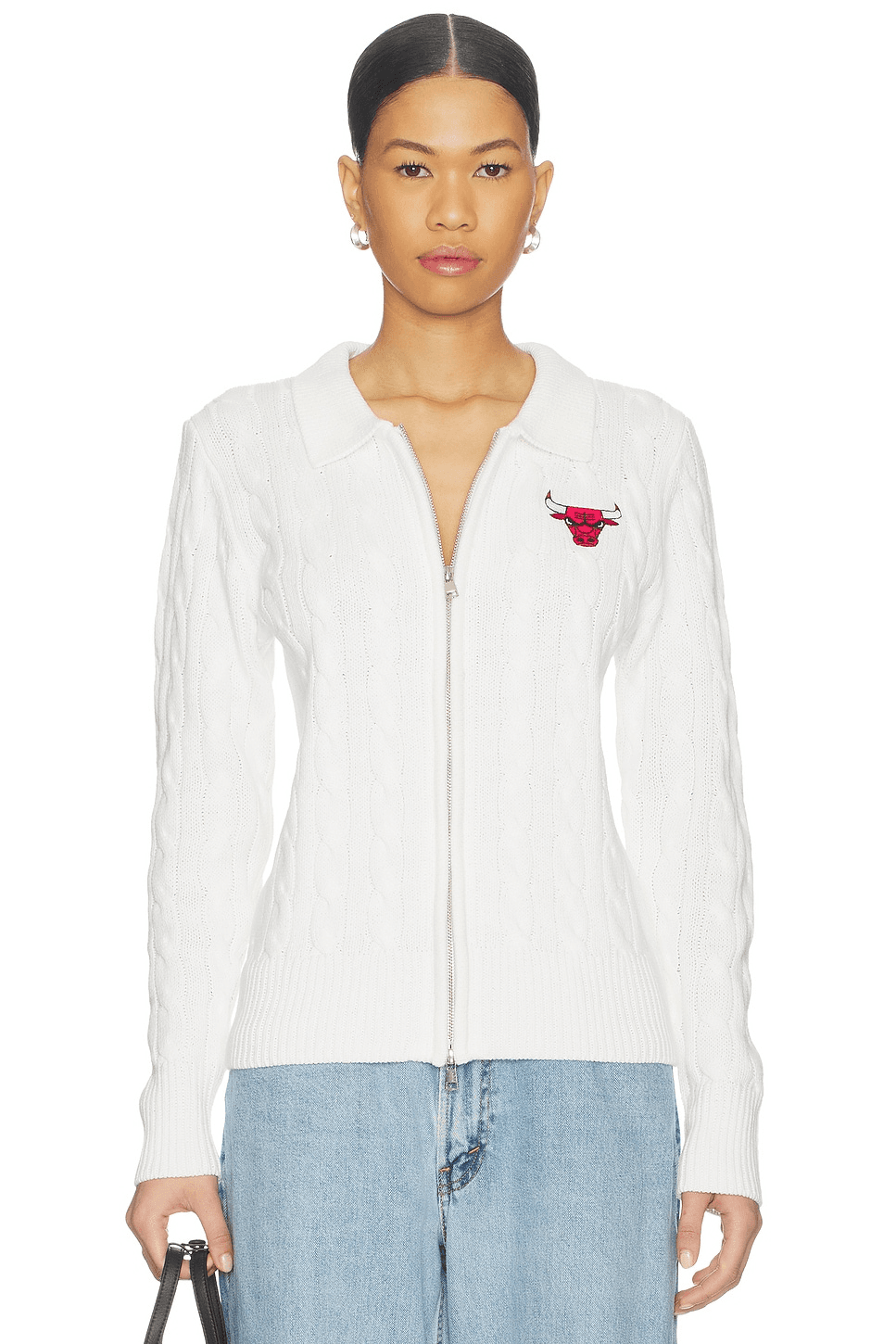 x REVOLVE X Revolve Bulls Zip Knit Cardigan - Image 1