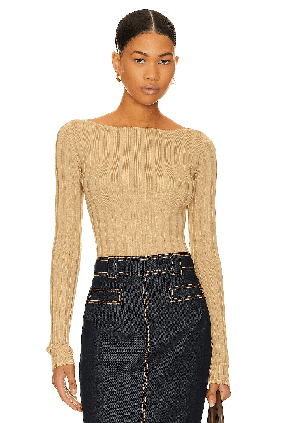 x Marianna Kayce Long Sleeve Rib Top - Image 1