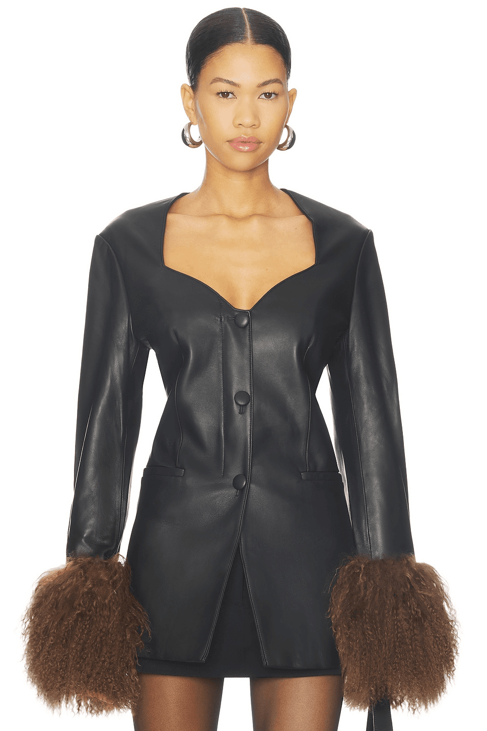 Daria Leather Shearling Jacket - Image 1