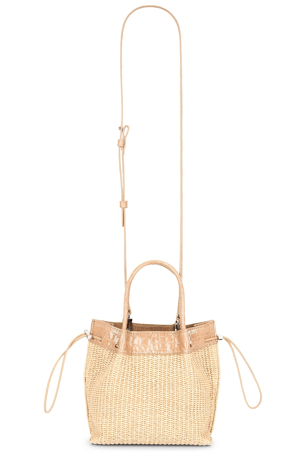 Baby Kayla Raffia & Croco Embossed Handbag - Image 1