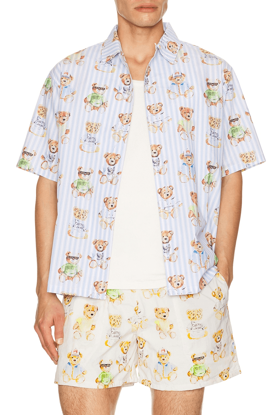 Teddy Striped Woven Shirt - Image 1