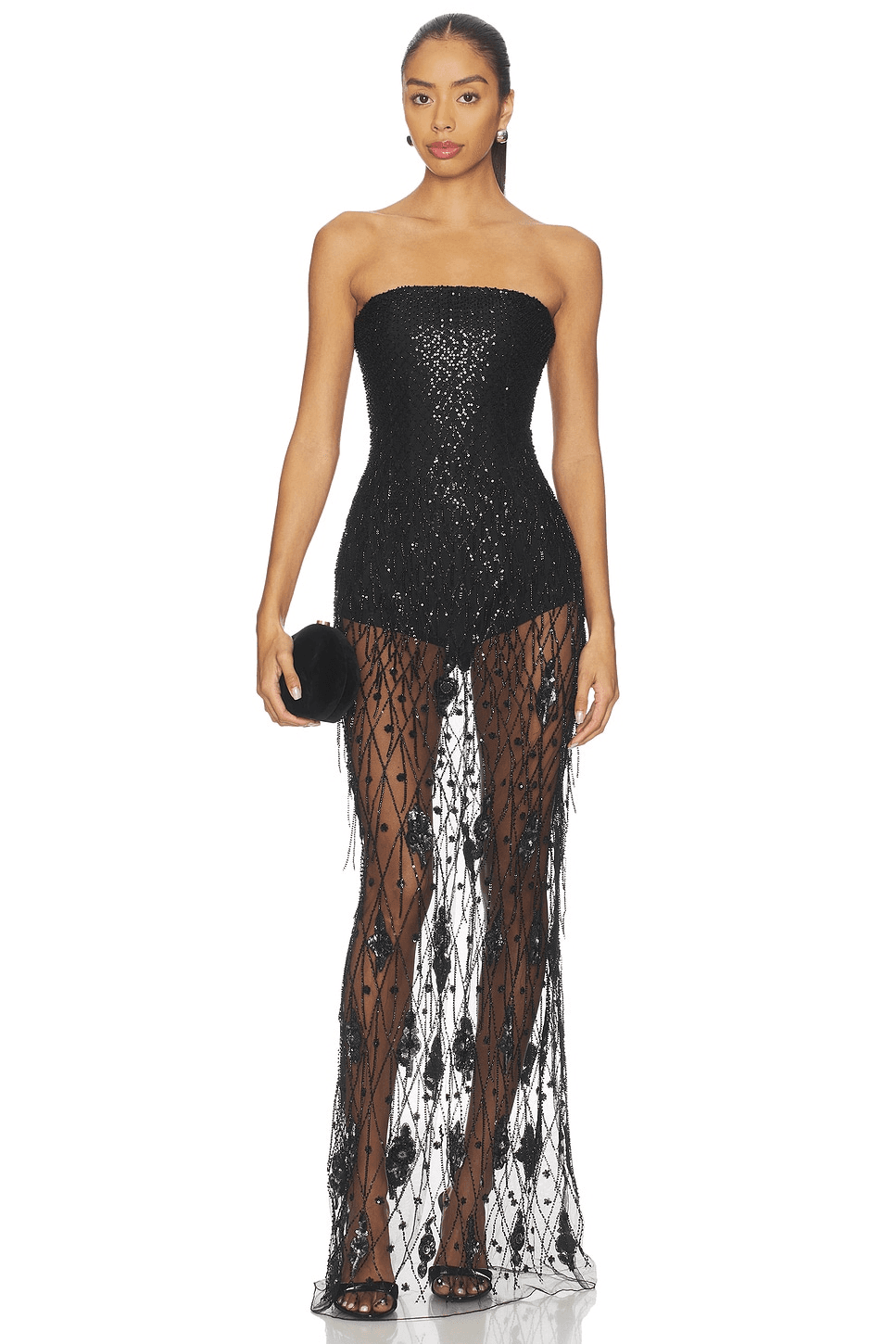 Sequined Corset Maxi Dress - Image 1