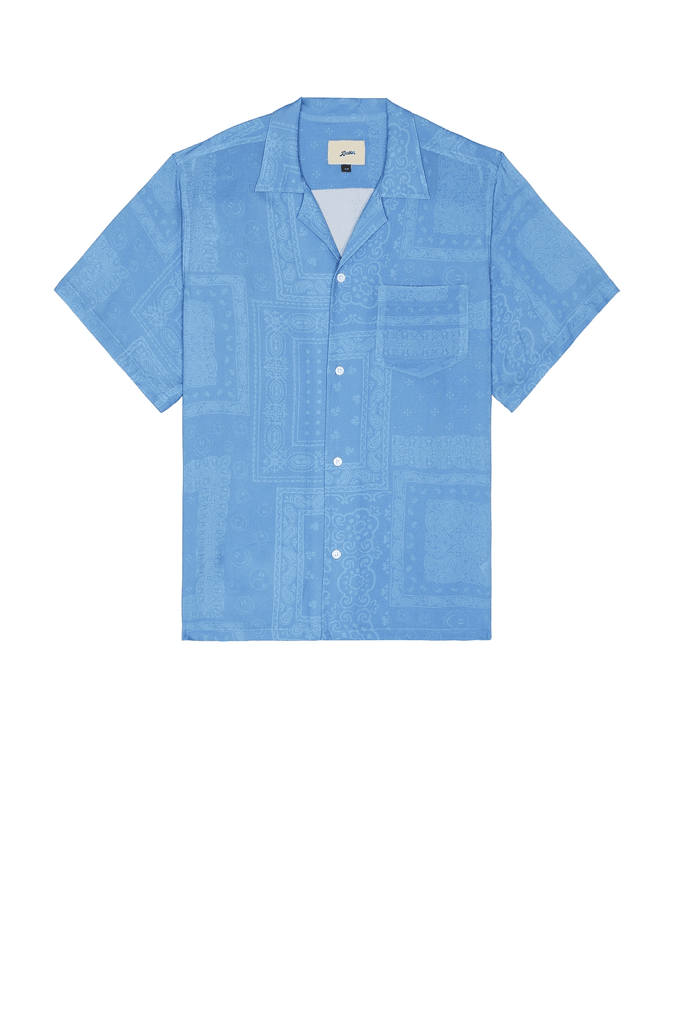 Cornflower Tonal Bandana Camp Shirt - Image 1