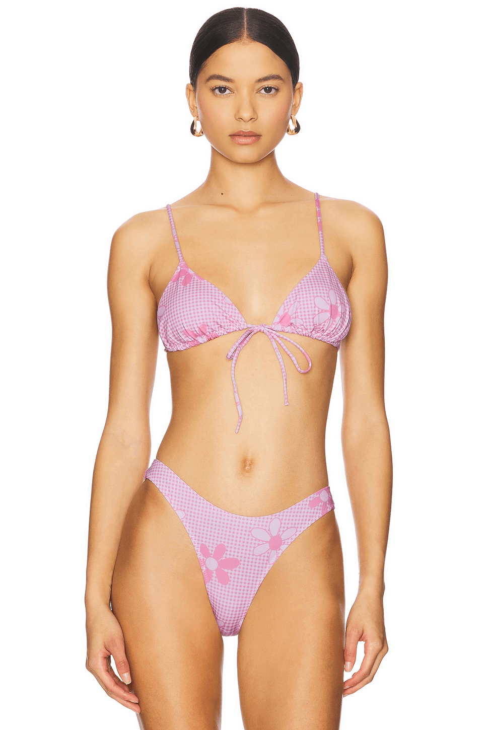 Triangle Front Tie Bikini Top - Image 1