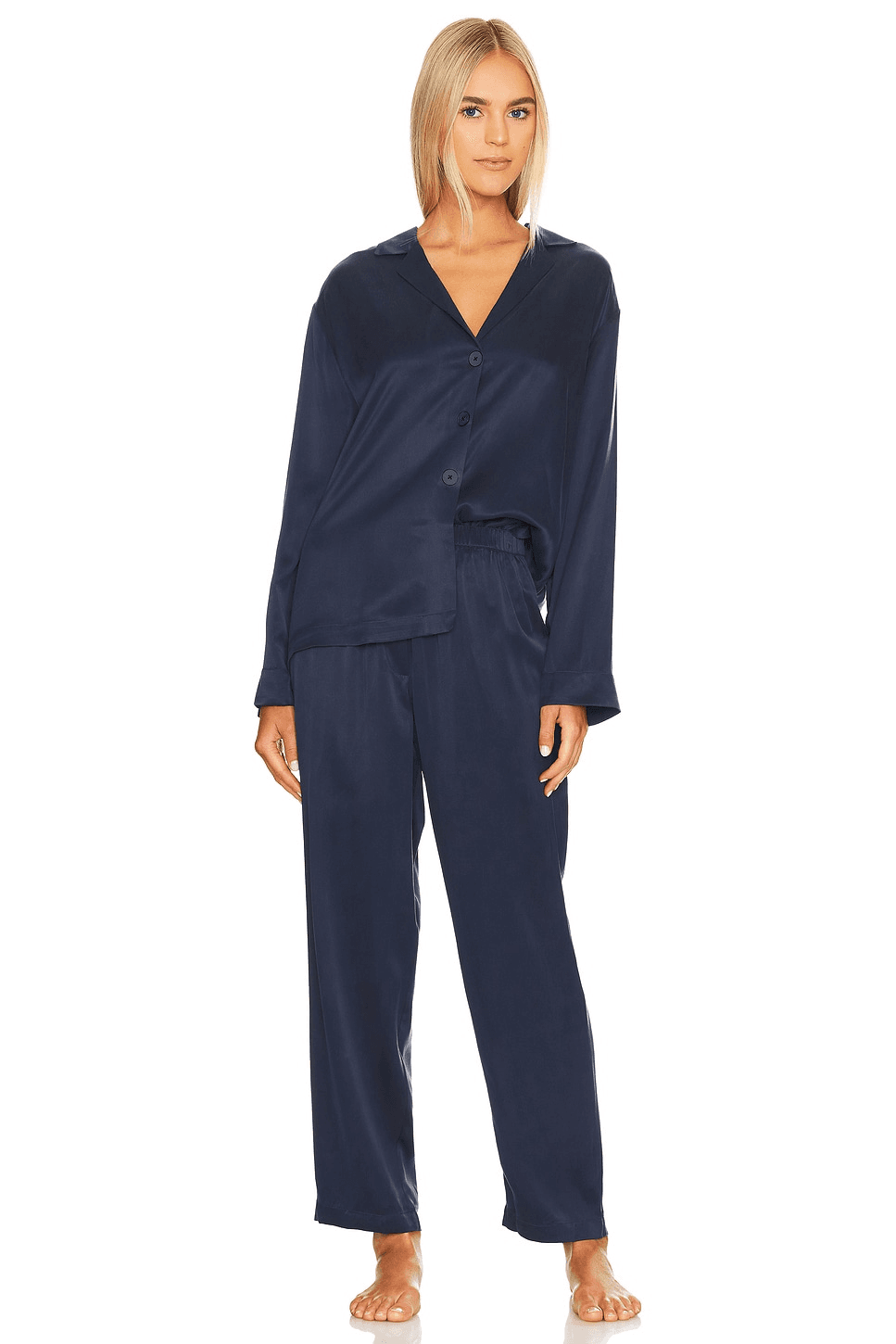 Washable Silk Long Sleeve Pant Set - Image 1