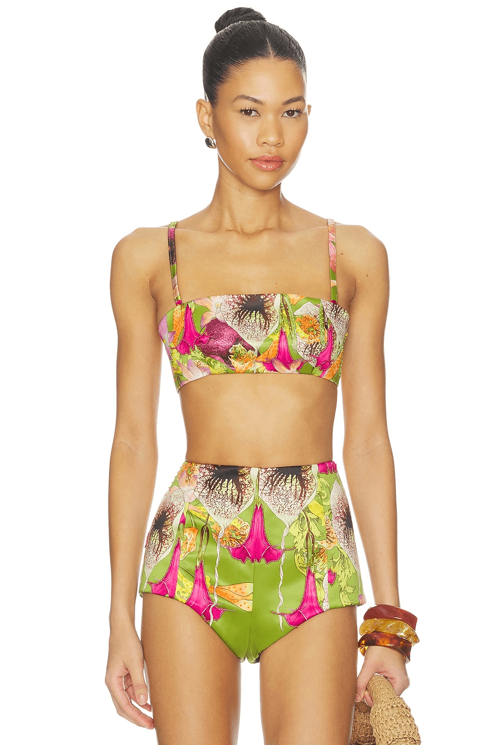 Beaded Floral Canopy Crop Top - Image 1