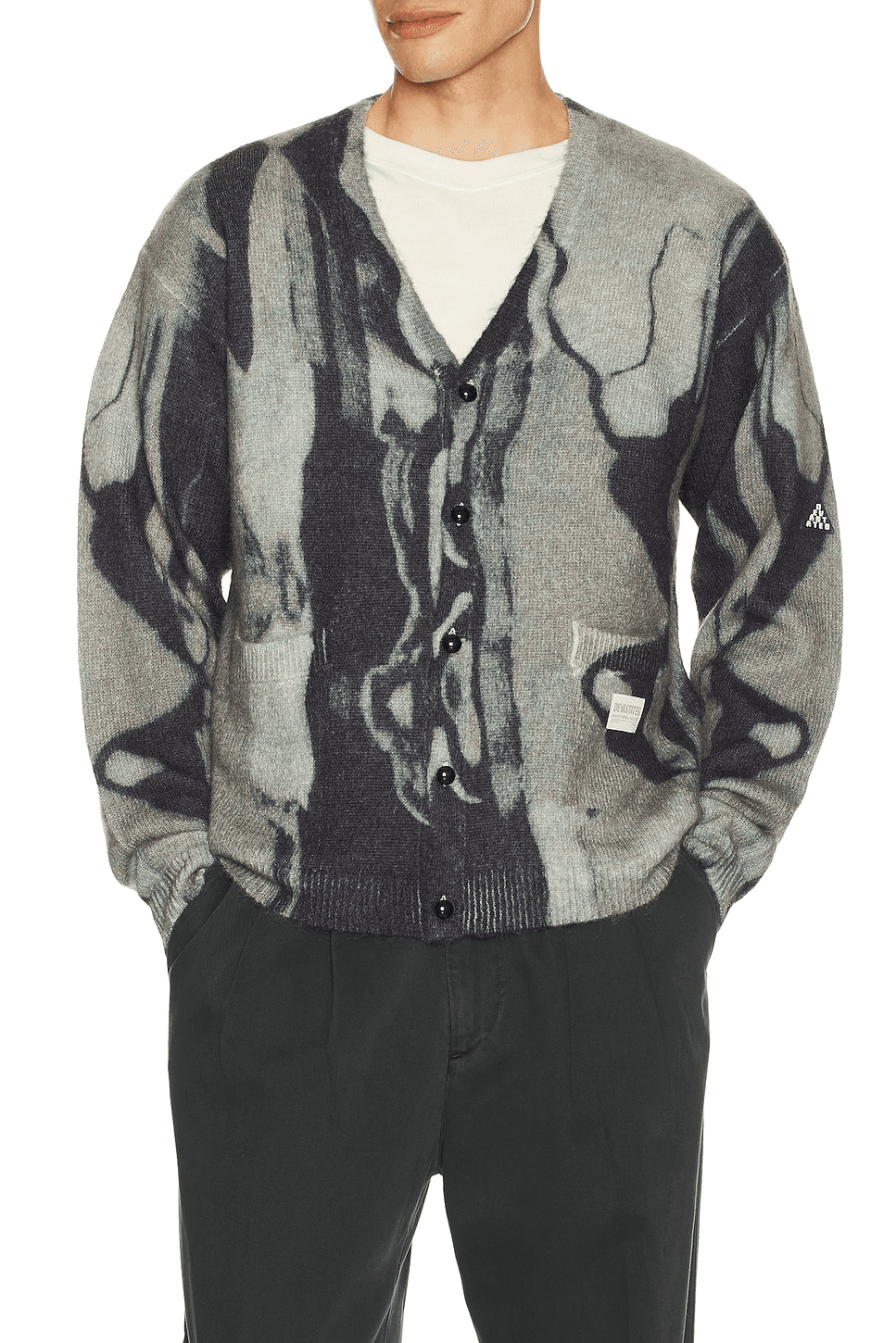 Marble Mohair Knit Cardigan - Image 1