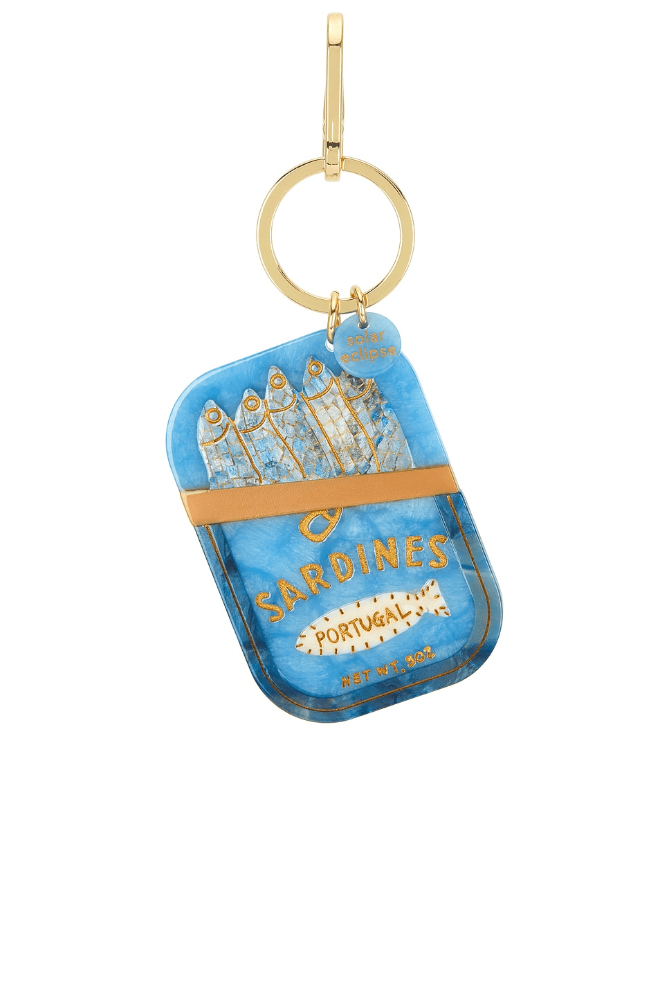 Hand-Painted Sardines Bag Charm + Keychain - Image 1