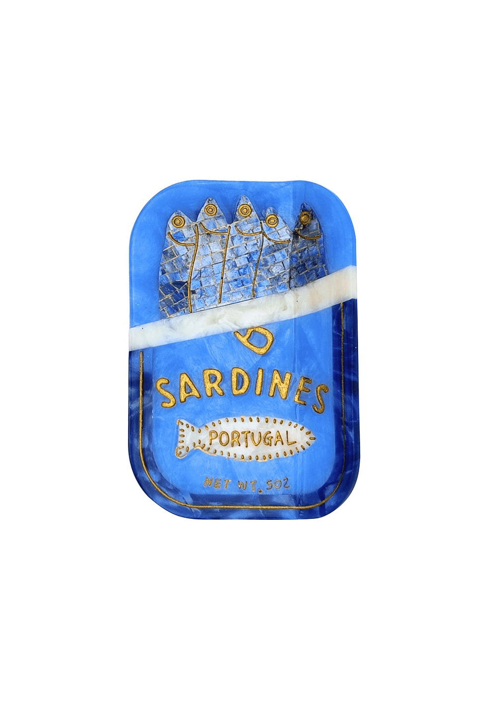 Hand-Painted Sardines Claw Hair Clip - Image 1