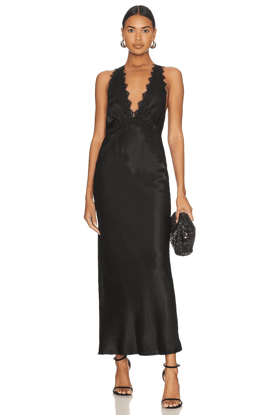 Camille Lace Cross Back Midi Dress - Image 1