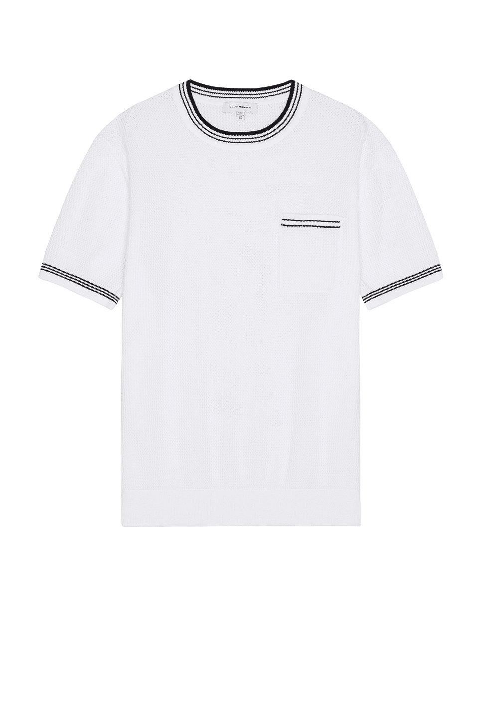 Open Stitch Tipped Knitted Shirt - Image 1