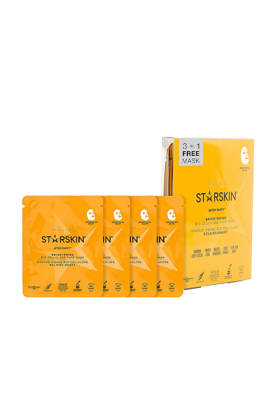 After Party Brightening Bio-Cellulose Second Skin Face Mask Value Pack - Image 1