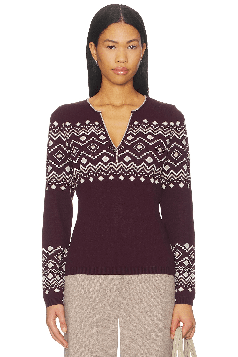 Yvette II Henley Sweater - Image 1