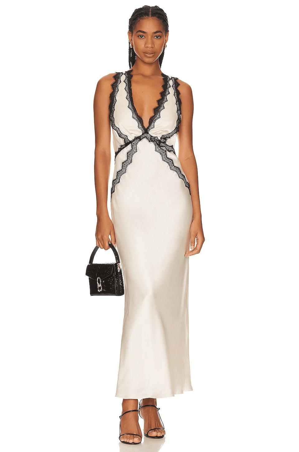 Camille Lace Cross Back Midi Dress - Image 1